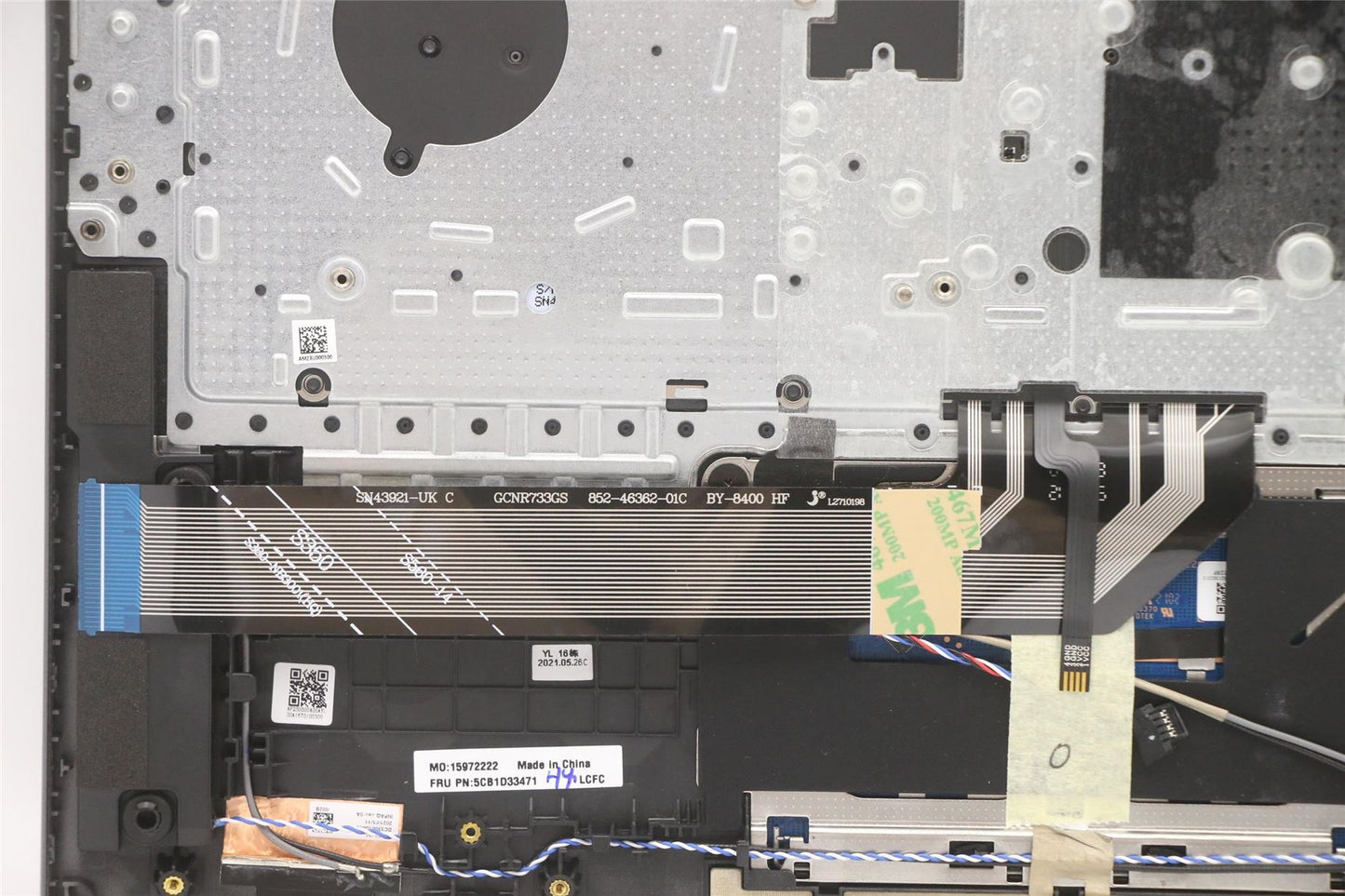 Lenovo IdeaPad 5 14ITL6 Palmrest Cover Touchpad Keyboard French Grey 5CB1D33471