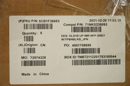 Lenovo UpperCaseASM_JPN C82R1 NFP CG 5CB1F36653