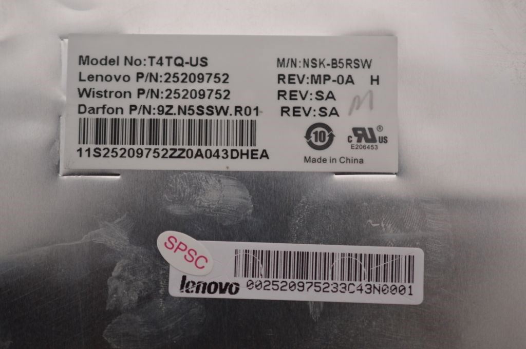 Lenovo DF T4TQ 101KEY black frame KBD US English Keyboard 25209752