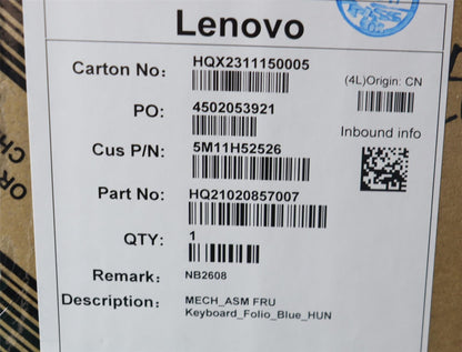 Lenovo MECH_ASM FRU Keyboard_Folio_Blue_HUN Hungarian Keyboard 5M11H52526