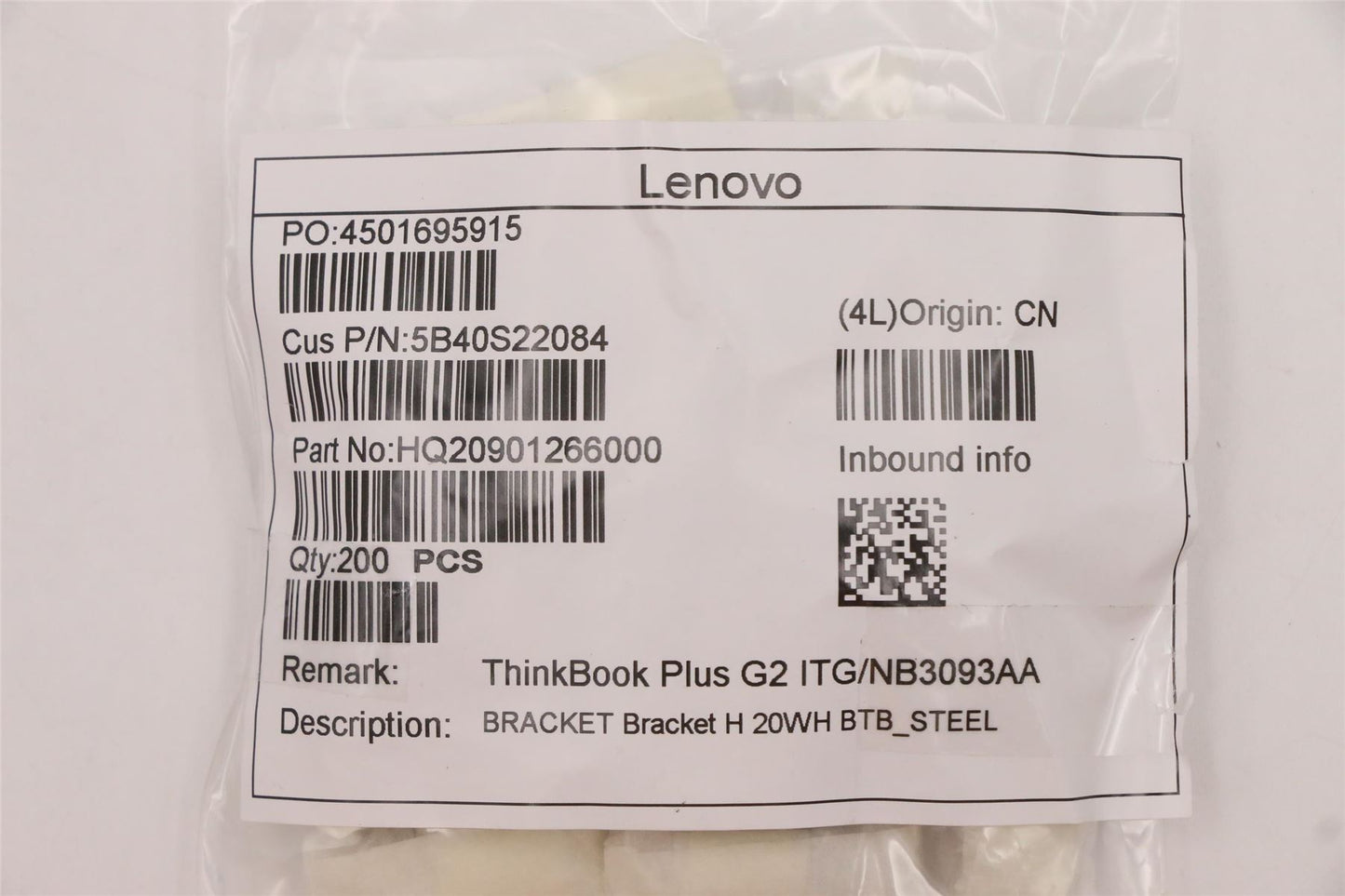 Lenovo Bracket H 20WH BTB_STEEL 5B40S22084