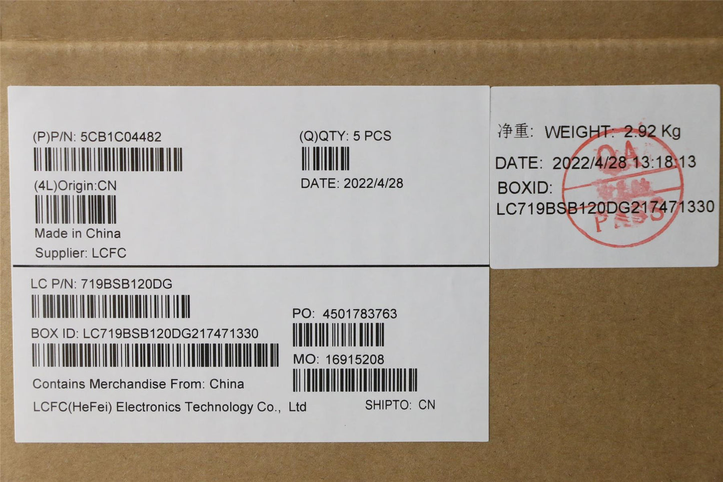 Lenovo Upper Case ASM_FRA L82H7 SD FP BLD 5CB1C04482