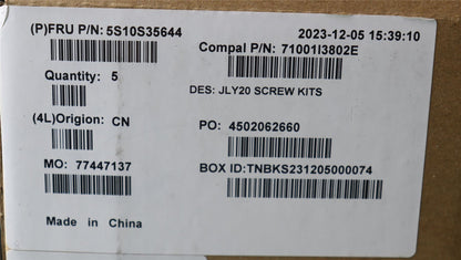 Lenovo SCREW Screw Pack C 83DH 5S10S35644