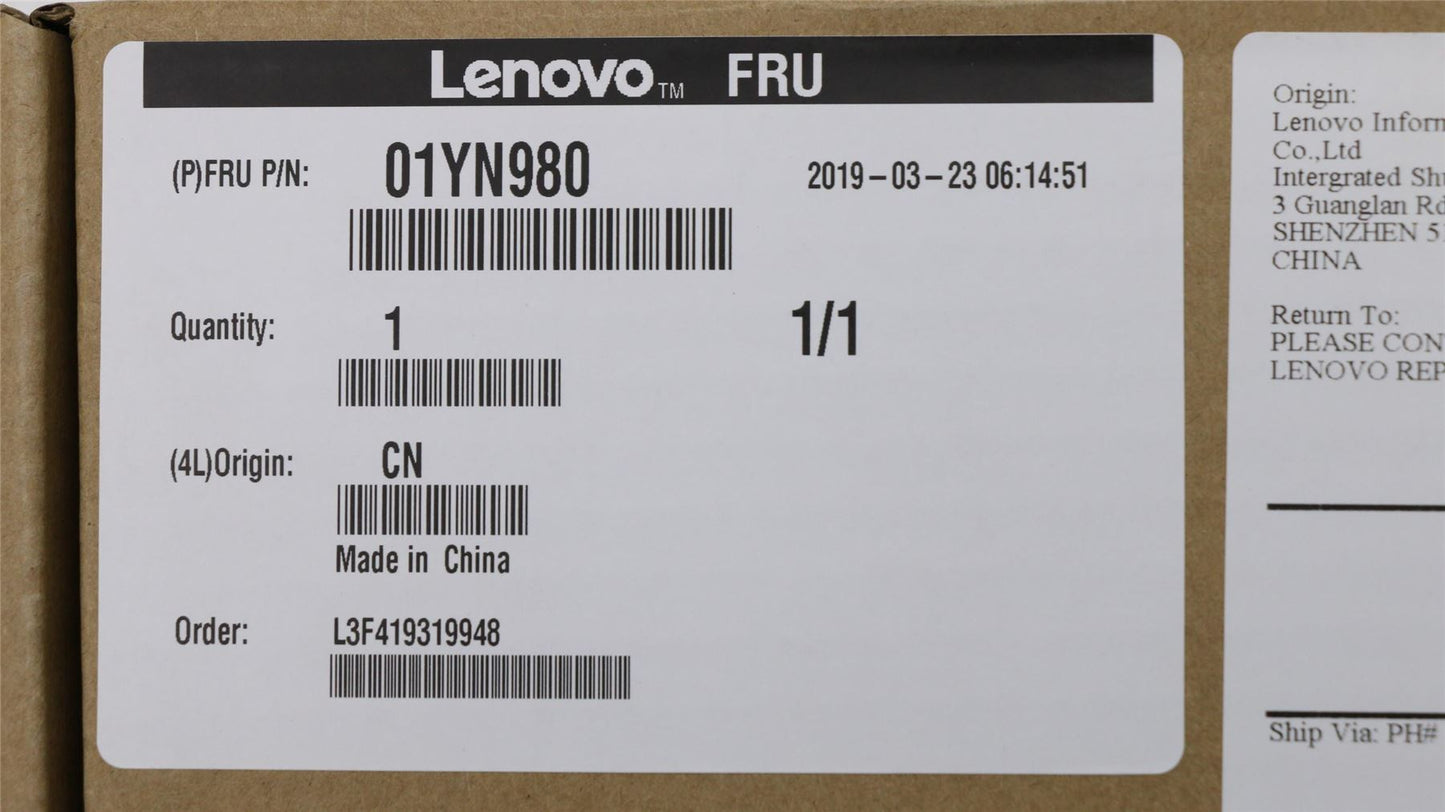 Lenovo ThinkPad T480s Bezel front trim frame Cover Black 01YN980