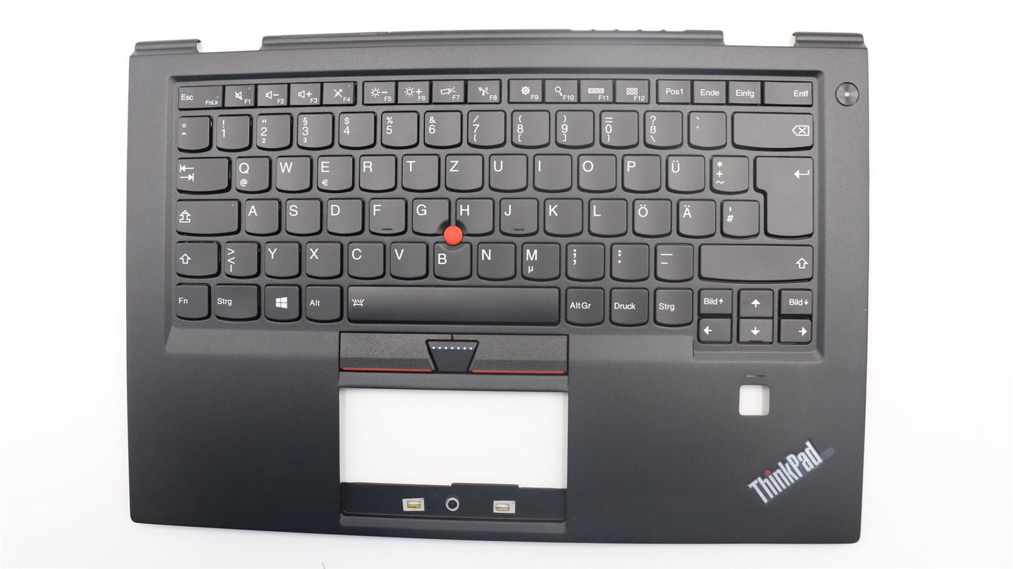 Lenovo Carbon X1 4th Keyboard Palmrest Top Cover German Black Backlit 01AV163