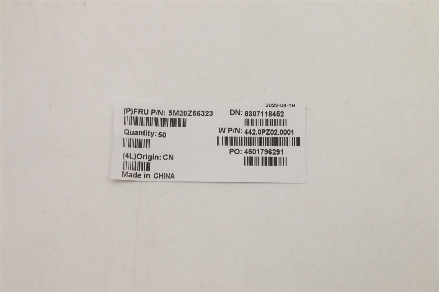 Lenovo 5M20Z56323 MECHANICAL FRU MECH Dummy SMART CARD