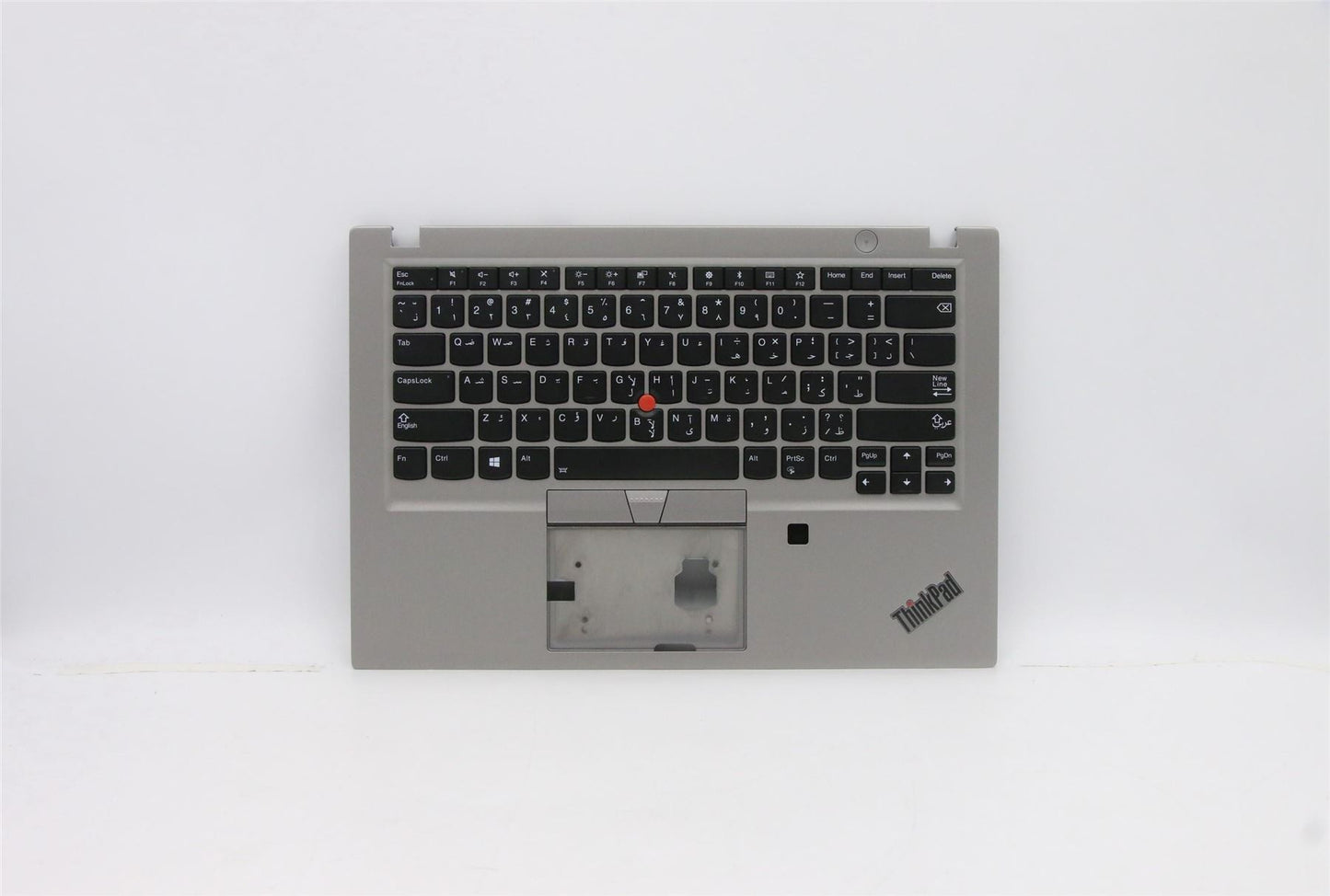 Lenovo ThinkPad T490s Keyboard Palmrest Top Cover Arabic Silver Backlit 02HM345