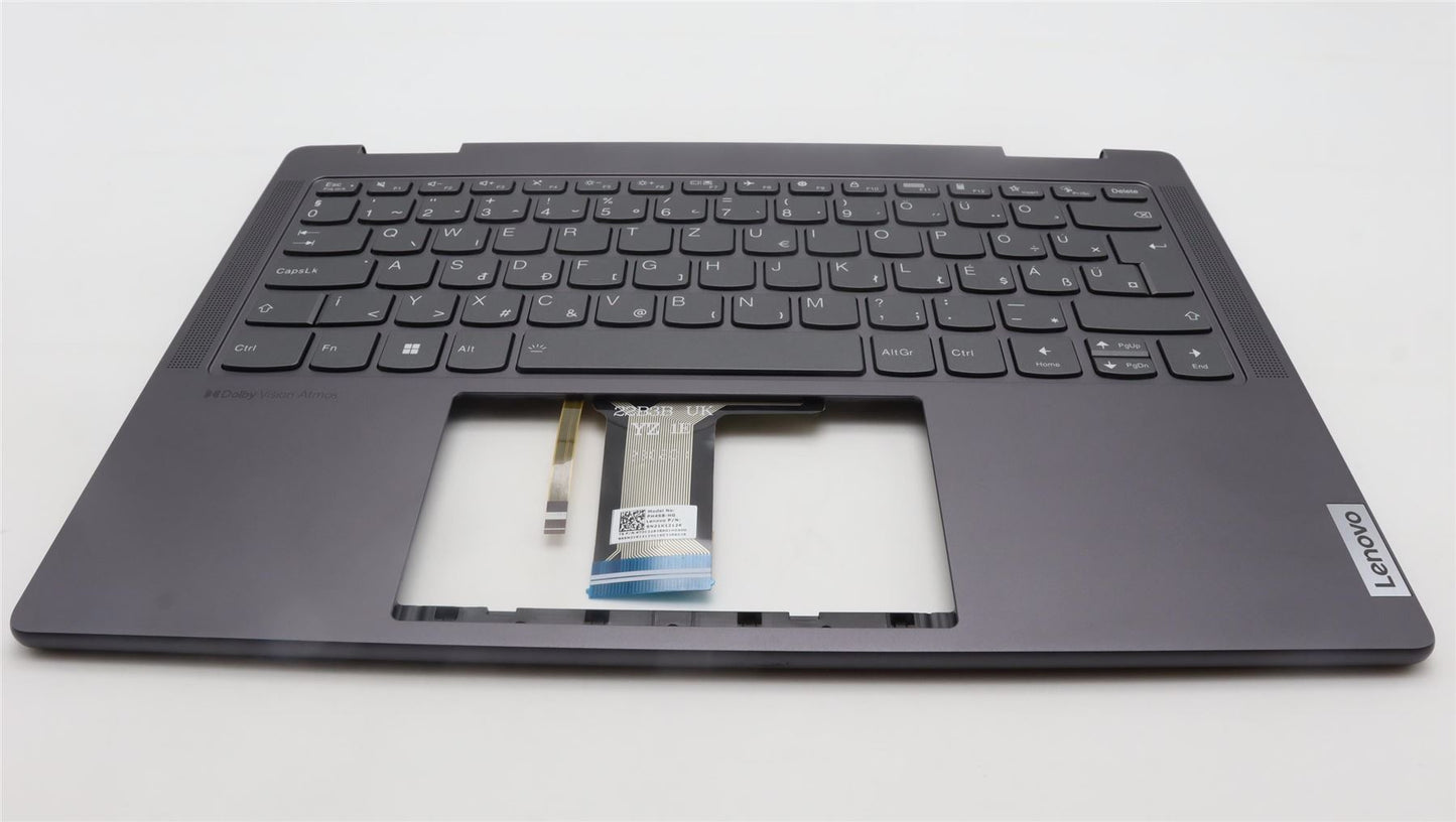Lenovo Yoga 7 14IRL8 Keyboard Palmrest Top Cover Hungarian Storm Grey 5CB1L40803