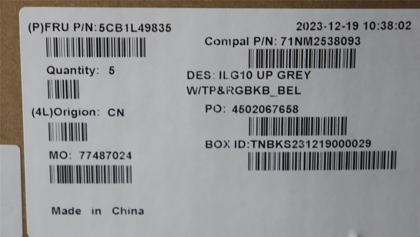 Lenovo LOQ 15IRH8 Palmrest Cover Touchpad Keyboard Belgian 5CB1L49835