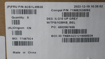 Lenovo LOQ 15IRH8 Palmrest Cover Touchpad Keyboard Belgian 5CB1L49835