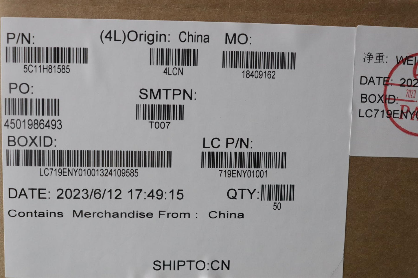 Lenovo KP620_NTS_IR_HPD_CAMERA_CABLE 5C11H81585