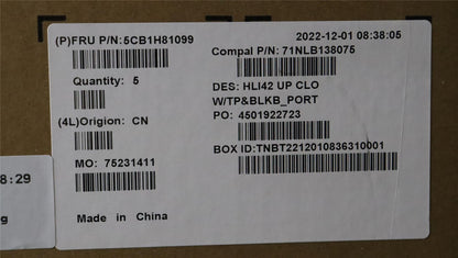 Lenovo UpperCaseASM_POR C82SH CloBL 5CB1H81099