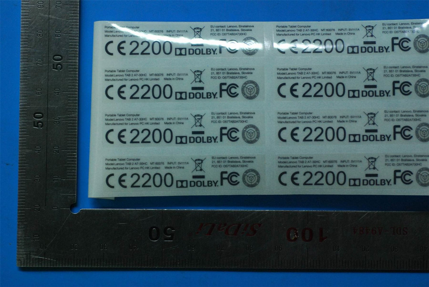 Lenovo A7-30HC rating label&*HQ60401663000 CS 5L18C00961