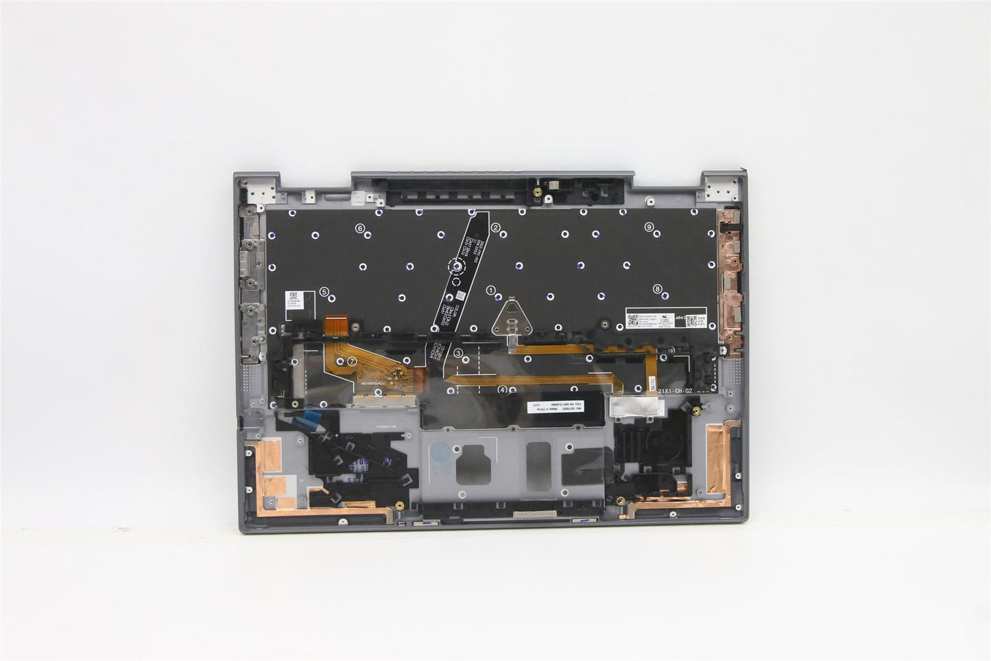 Lenovo Yoga X1 6th Keyboard Palmrest Top Cover Belgian Grey 5M11C40994