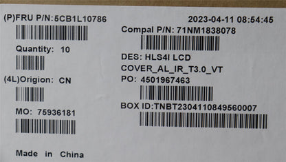 Lenovo LCD Cover W/Ant C82XD T30IR AL VT 5CB1L10786