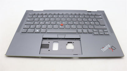 Lenovo ThinkPad X1 8th Gen Keyboard Palmrest Top Cover Danish Silver 5M11H62394