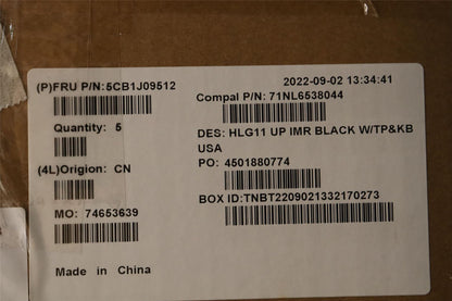 Lenovo Upper Case ASM_USA ENG C 82SA BLA 5CB1J09512