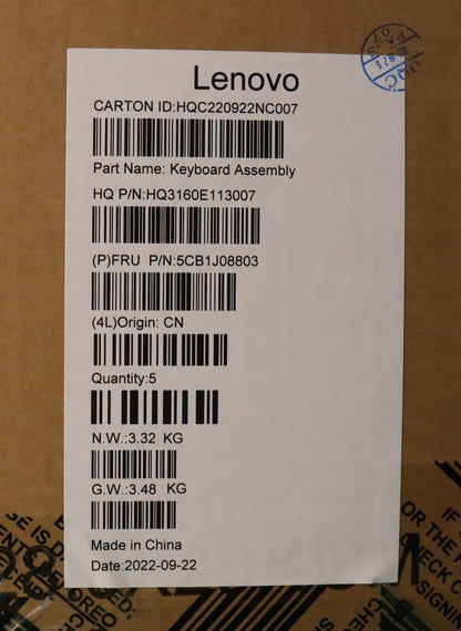 Lenovo IdeaPad 5 16ARH7 Palmrest Cover Touchpad Keyboard Russian 5CB1J08803