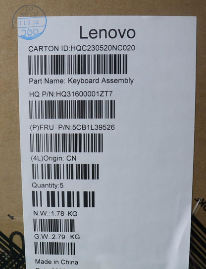 Lenovo Yoga 7 14IRH8 Palmrest Cover Touchpad Keyboard French 5CB1L39526