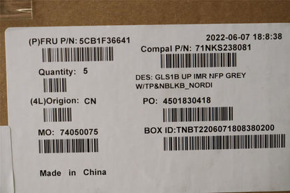 Lenovo IdeaPad 1-15ADA7 Keyboard Palmrest Top Cover Norwegian Silver 5CB1F36641