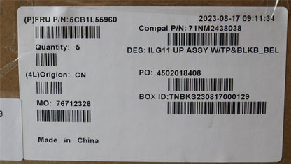 Lenovo COVER Upper Case ASM_BEL C 82XW BL 5CB1L55960