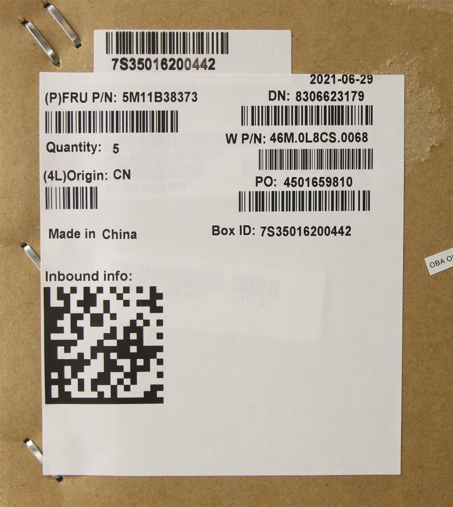 Lenovo MECH_ASM GRP,KBD,BZL,SPA,WL,BK,CHY 5M11B38337
