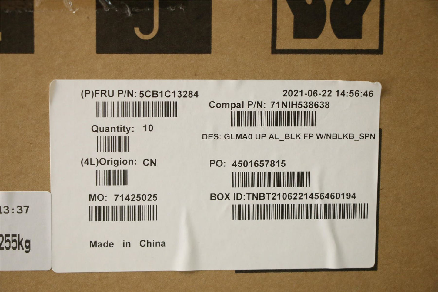 Lenovo IdeaPad 5-14ALC05 Keyboard Palmrest Top Cover Spanish Black 5CB1C13284
