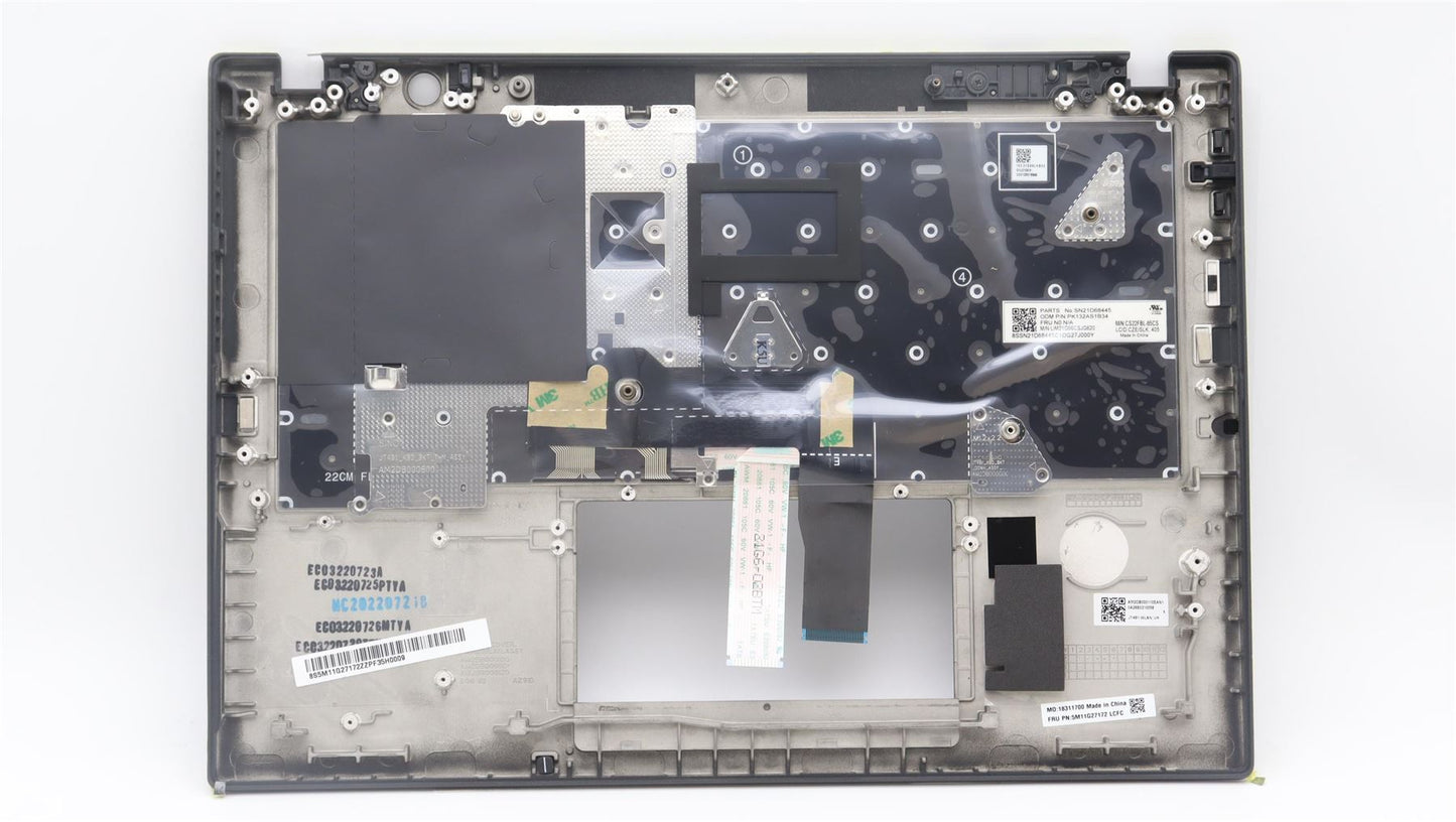 Lenovo ThinkPad T14s Gen 3 Keyboard Palmrest Top Cover Black Backlit 5M11G27172