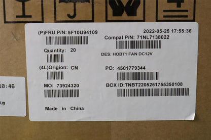Lenovo FAN 11025 12V Blower fan 5F10U94109