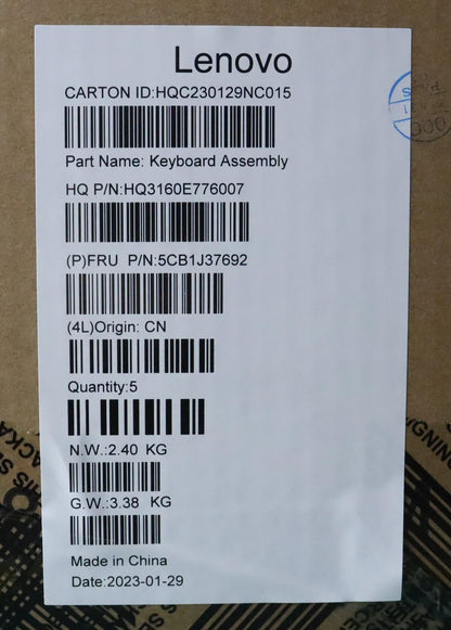 Lenovo IdeaPad 7 16IAH7 Palmrest Cover Touchpad Keyboard Arabic Grey 5CB1J37692
