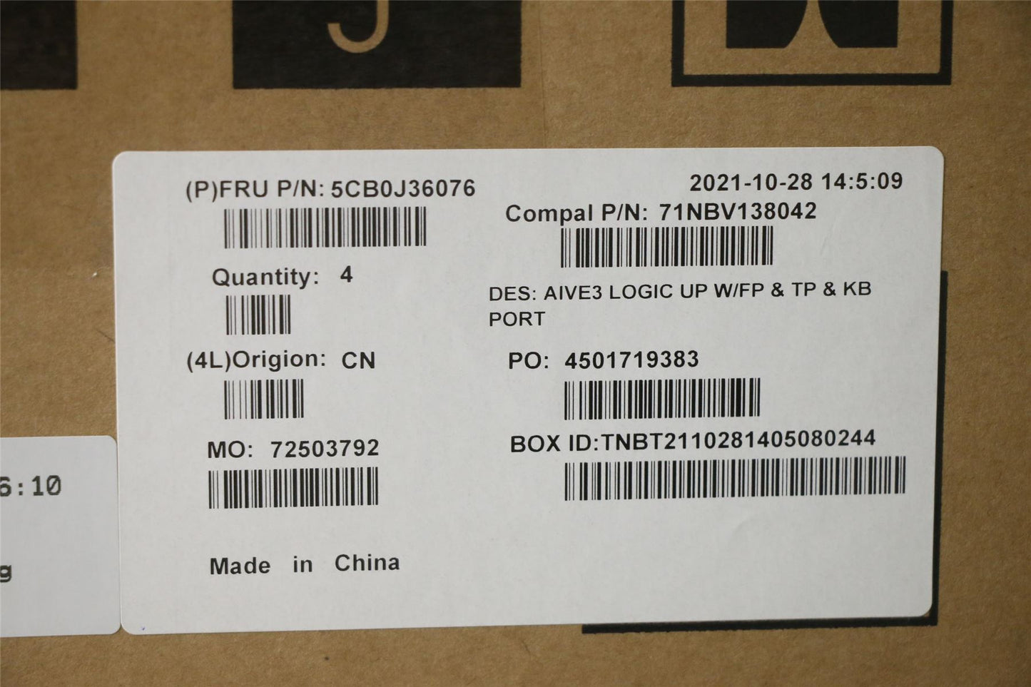 Lenovo E31-70 Keyboard Palmrest Top Cover Portuguese Black 5CB0J36076