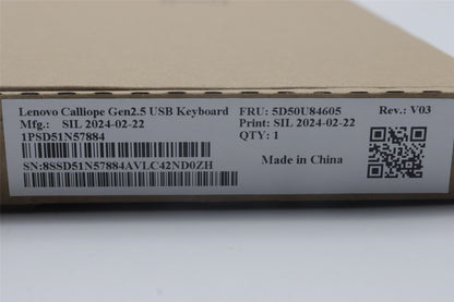 Lenovo DT_KYB Calliope USB G2.5 BK_UK-EN 5D50U84605