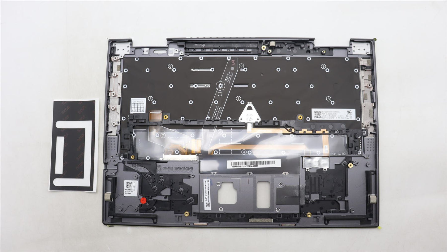 Lenovo ThinkPad X1 8th Gen Keyboard Palmrest Top Cover Russian Grey 5M11H62319