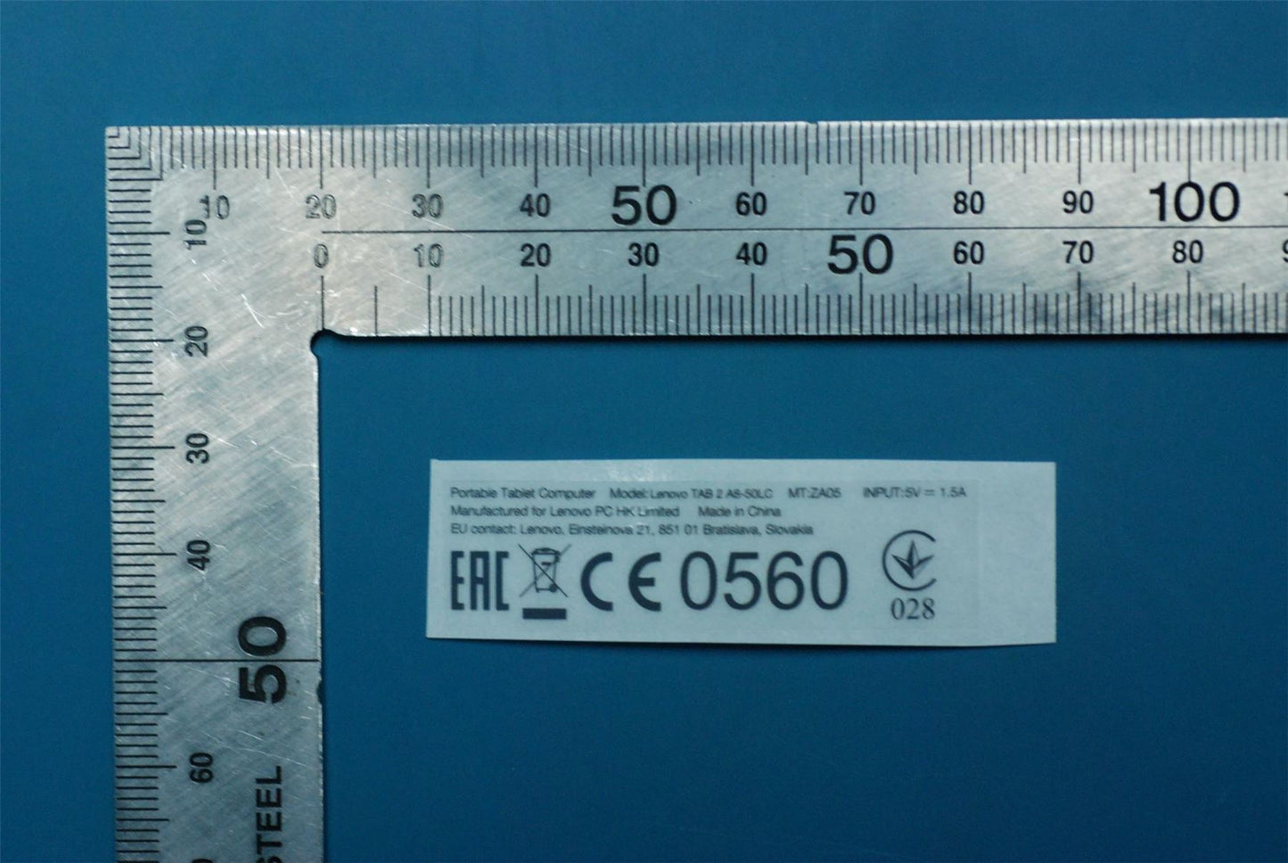 Lenovo A8-50LC RU/UA Rating label &*70152674 CS 5L18C02781