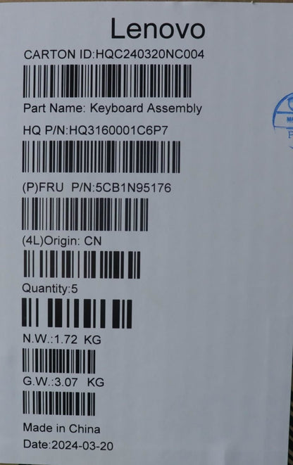 Lenovo UpperCaseASM SWS H83DL NFP SG 5CB1N95176