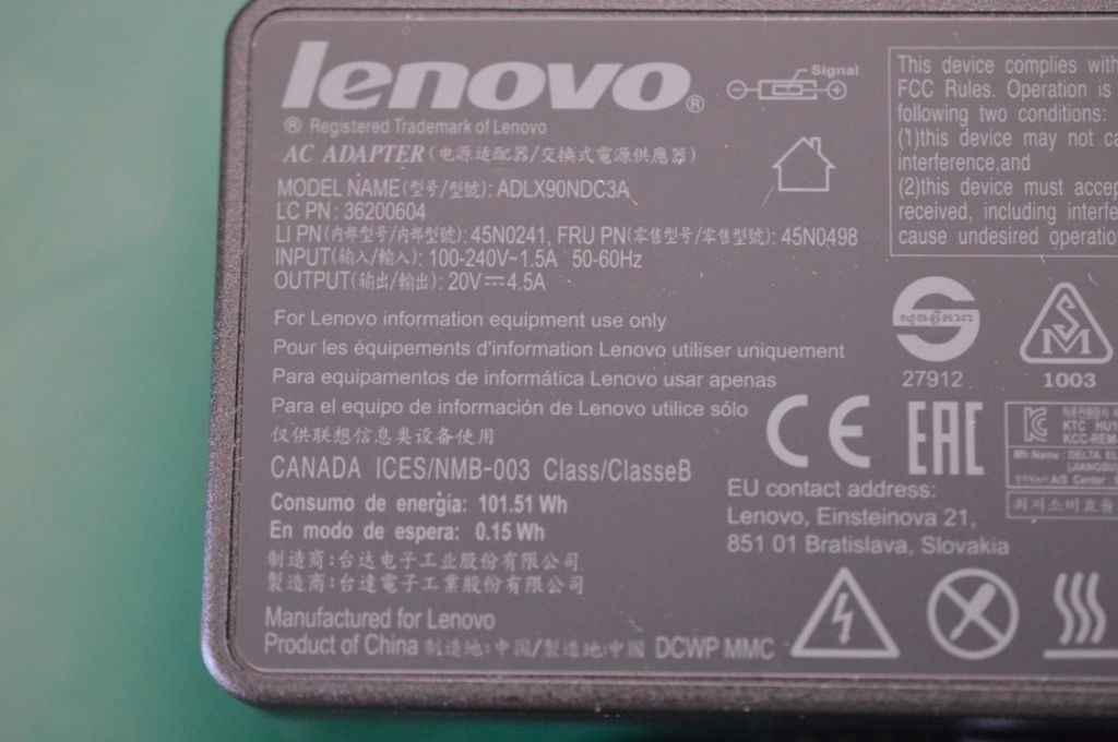 Lenovo Delta ADLX90NDC3A 20V4.5A adap(CMN) 36200604