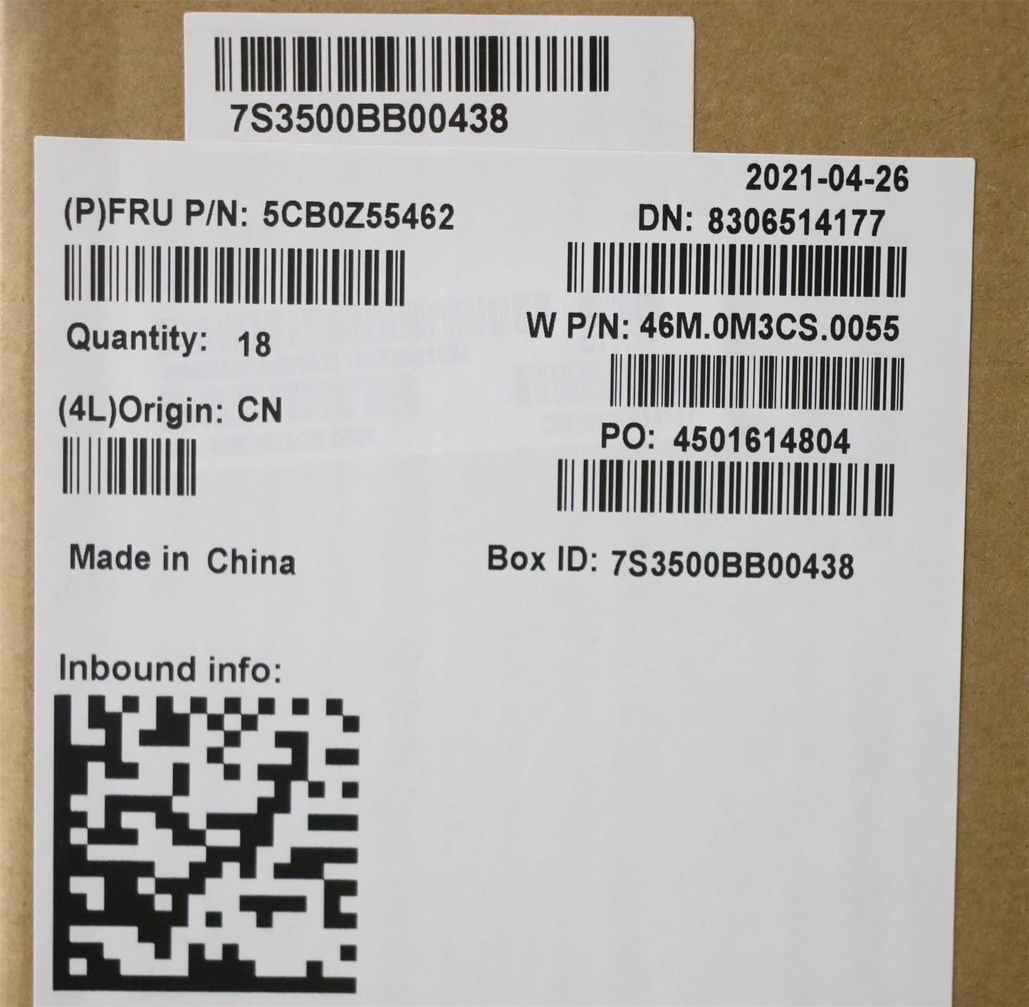 Lenovo Upper Case ASM_RU W 82GV IB 5CB0Z55462