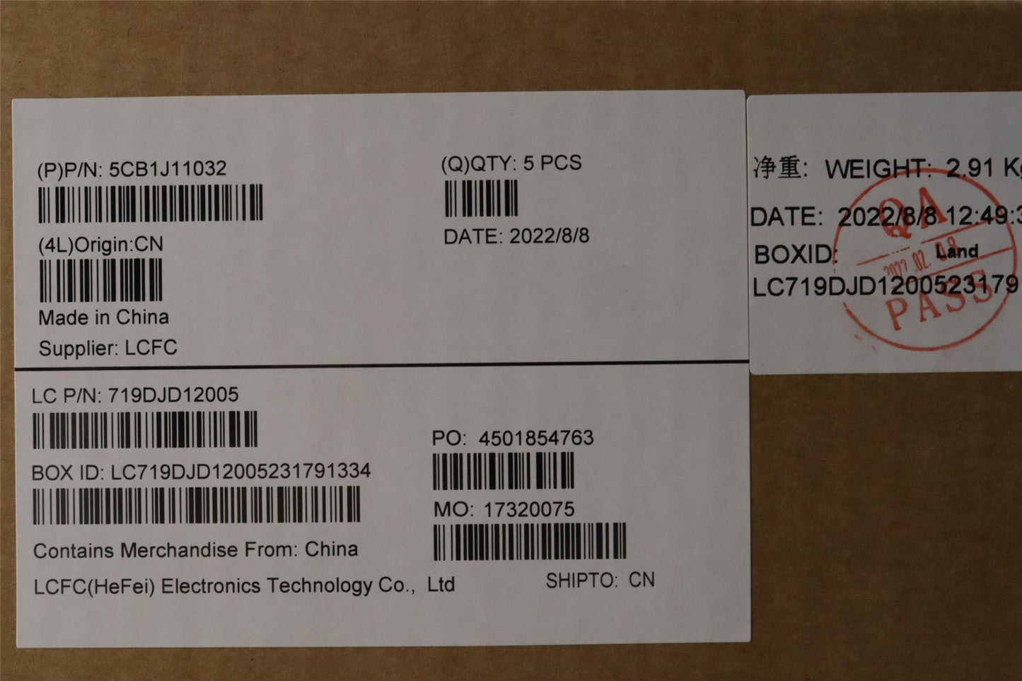 Lenovo Upper Case ASM_NORDIC L82QF FPSB 5CB1J11032
