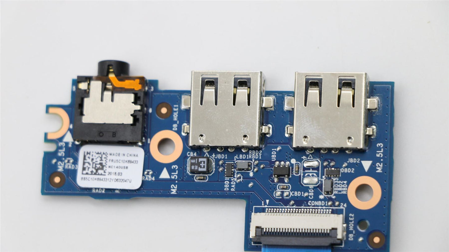 Lenovo IdeaPad 100S-14IBR USB Audio Port Board 5C10K69433