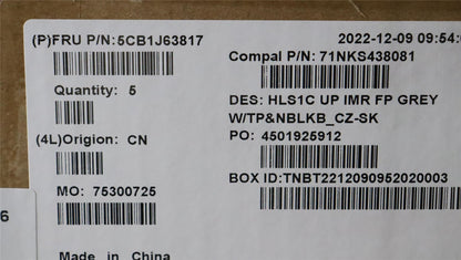 Lenovo UpperCaseASM_CZE/SLK C82VF FP CG 5CB1J63817