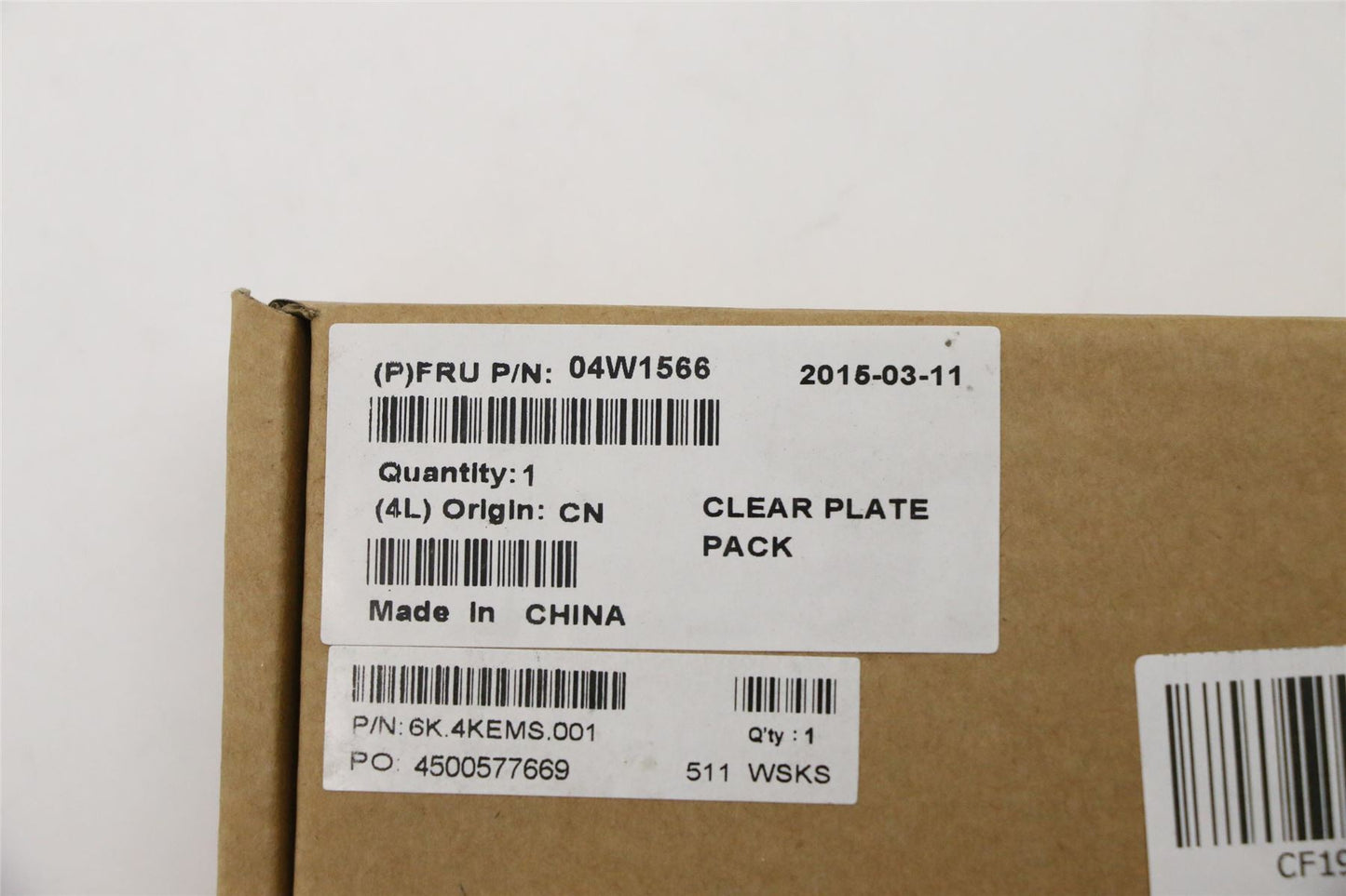 Lenovo NAMEPLATE FRU Clear Plate KIT 04W1566