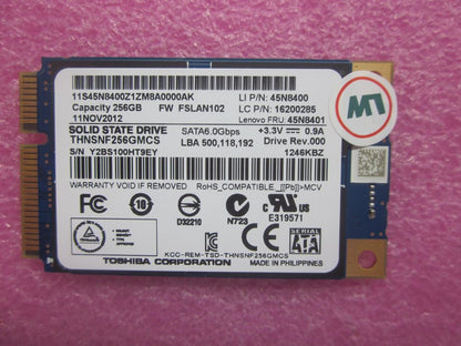 Lenovo 45N8401 mSATA 256GB Toshiba