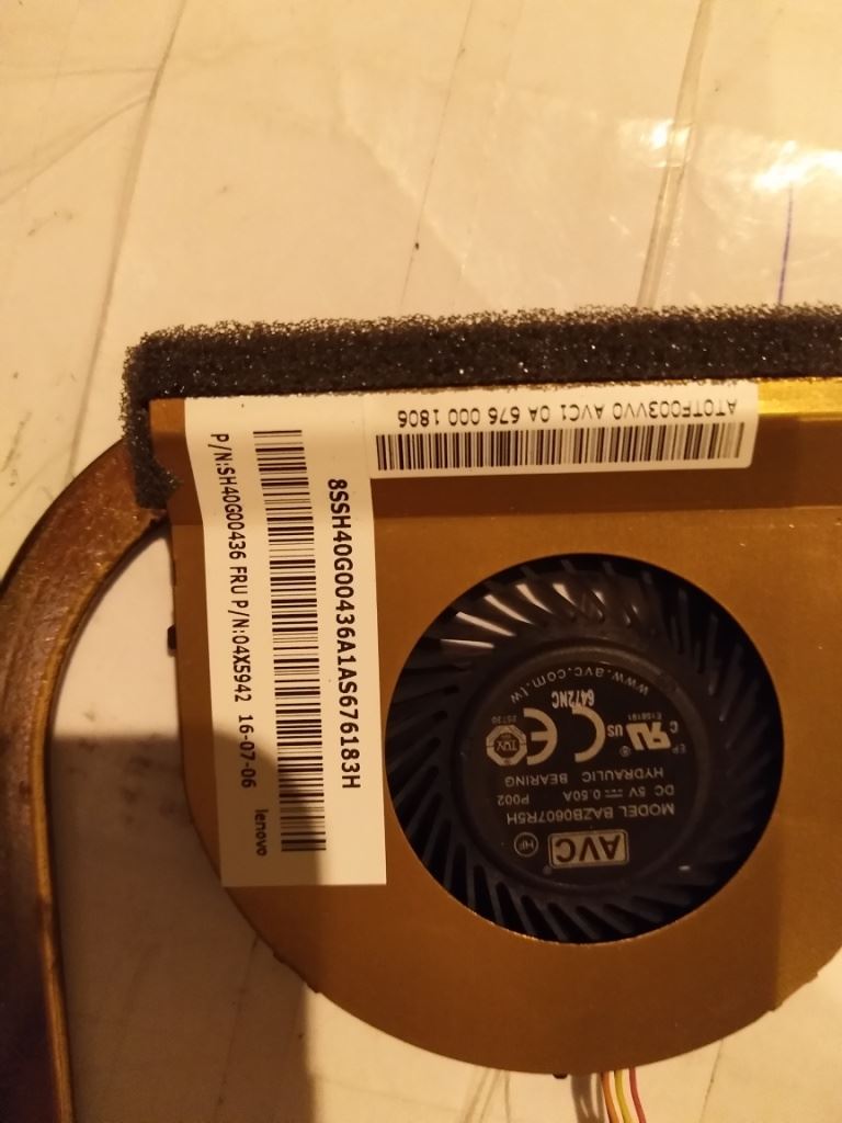 Lenovo ThinkPad T450 Fan Heatsink 04X5942