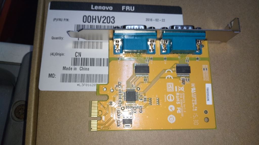 Lenovo SER6437H 2p RS232 Board 00HV203