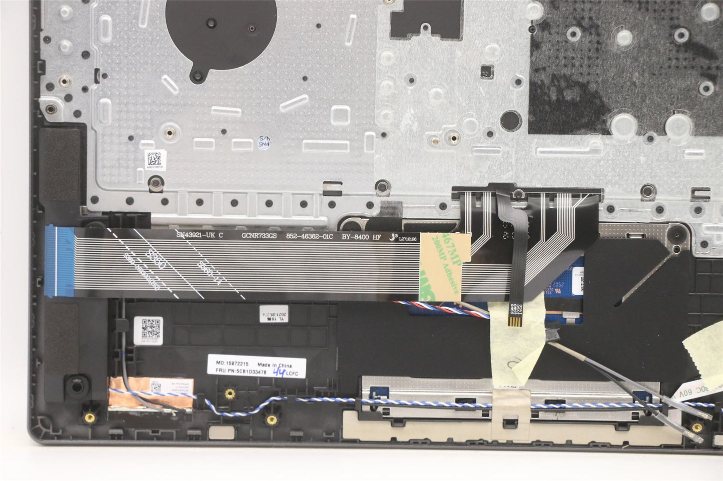 Lenovo Chromebook 14ITL6 Keyboard Palmrest Top Cover Norwegian Grey 5CB1D33478