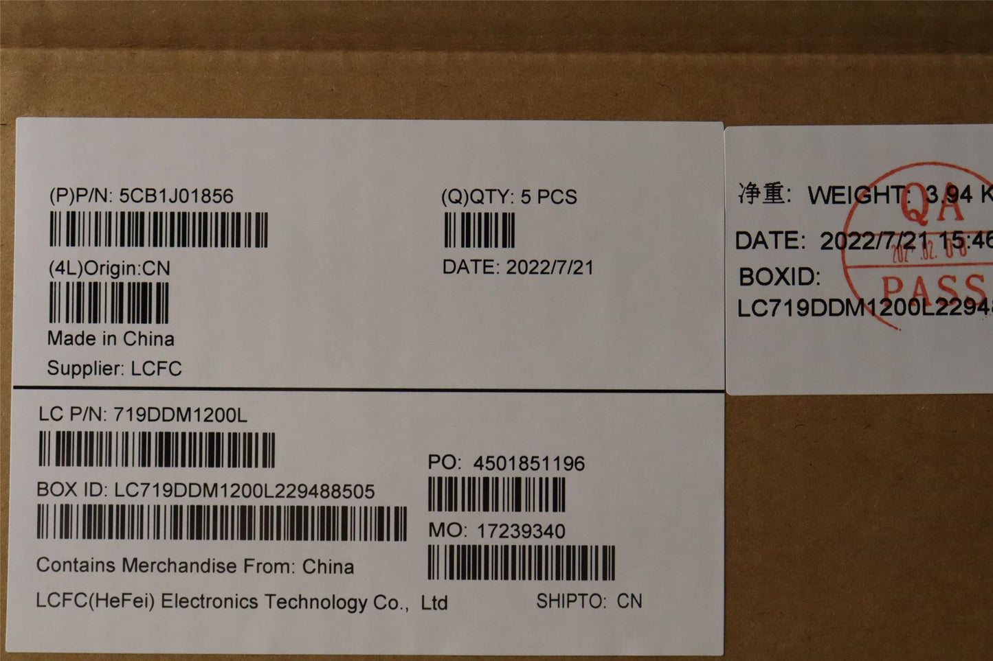 Lenovo Upper Case ASM_FRA L82QG FPSG 5CB1J01856
