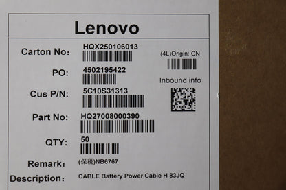 Lenovo Power H 83JQ Battery Cable 5C10S31313
