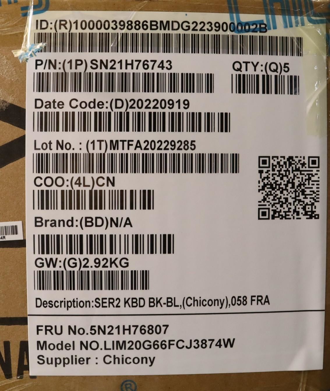 Lenovo Yoga X13 Gen 3 L13 Gen 4 L13 Gen 3 Tastatur Französisch mit Hintergrundbeleuchtung 5N21H76807