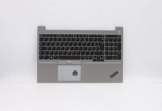 Lenovo ThinkPad E15 Keyboard Palmrest Top Cover French Silver Backlit 5M10V16970