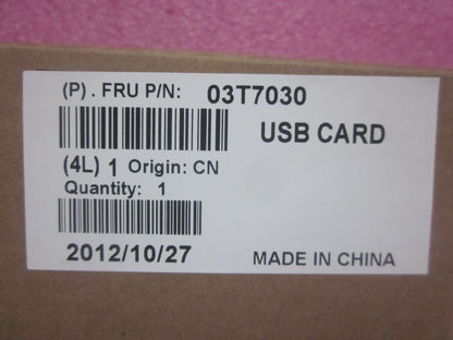 Lenovo FRU Card FH USB 3.0 PCIe PCI Board 03T7030